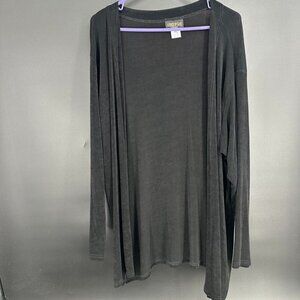 A Touch of Class Jacket Slinky Silky Smooth Open front Black Size L/XL